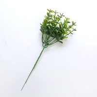YL Tanaman Eucalyptus Plastik Kecil, Bunga Anggrek, Rumput, Tanaman Hijau Buatan Ramah Lingkungan untuk Dekorasi Luar Ruangan, Halloween, Natal, Pernikahan