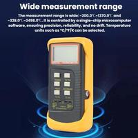 Wholesale Dual-Channel Industrial Thermometer with Clamp Contact Probes High-Accuracy Digital Temperature Meter with LCD Display