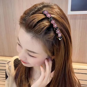 The new double-layer bangs rhinestone <b>braided</b> hairpin bangs clip broken hair finishing artifact side clip hairpin headdress - Product Image 4