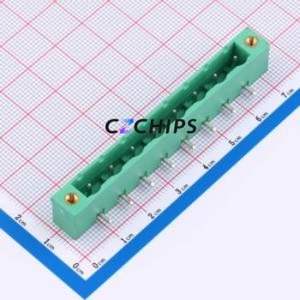 MX2EDGRM-7.62-08P-GN01-Cu-A Plug-in Terminal Block Bent Lead Through Hole,P=7.62mm Board-to-Board / Socket - Closed Screw Fixing - Product Image 1