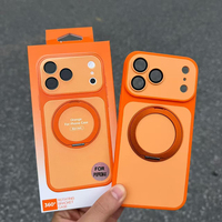 Coque de téléphone avec support rotatif à 360° pour iPhone 18 ProMax 17 16 15 14, protection de l'objectif de l'appareil photo, coque magnétique avec boîte d'emballage