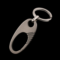 YOUCAN Porte-clés mousqueton en titane tendance, durable avec décapsuleur à dégagement rapide, sérigraphié