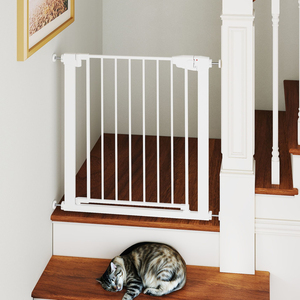 Barrière de sécurité pour bébé en métal <span class=keywords><strong>extensible</strong></span>, ensemble de barrières murales pour enfants, escaliers domestiques, distribution sans perçage, barrière de sécurité pour bébé - Product Image 2