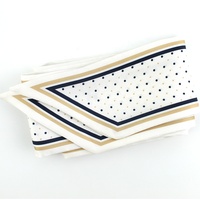 Foulard double face en satin de polyester imprimé à pois, style long, pour femme et fille, avec rubans de poignée de sac, vente en gros Chine