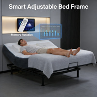 Matelas intelligent en mousse à mémoire de forme respirante de haute qualité avec housse amovible hypoallergénique et sommier élévateur intelligent intégré pour