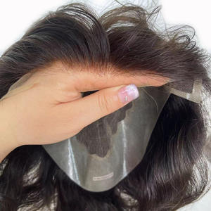 Prótesis Capilar de Encaje Francés Blanqueado con Frente de PU para <span class=keywords><strong>Hombre</strong></span>, Venta al por Mayor en China, Sistema Capilar Personalizado Q6 para Pérdida de Cabello - Product Image 2