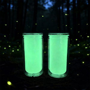 Vaso de plástico de doble pared con efecto brillante, 16 onzas, tipo globo de nieve, transparente, preperforado - Product Image 2