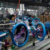 Ligne d'assemblage de vélos en profilés d'aluminium semi-automatique SanHok, rouleaux en acier inoxydable haute efficacité, technologie de pointe, sur mesure