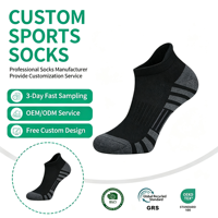 Chaussettes de sport courtes personnalisées en gros pour jeunes, hommes et femmes, avec amorti, maille respirante, coupe basse, absorbantes et antidérapantes