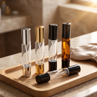 Flacon de parfum double embout 10 ml : un extrémité vaporisateur, l'autre roll-on rechargeable – Idéal pour les voyages, échantillons et cadeaux
