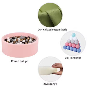 Nhà Máy Bán Buôn Mềm Màu Hồng Đại Dương Bóng Pit Trong Nhà Bộ Nhớ Bọt Vuông Bóng Chơi Góc Hồ Bơi Cho Trẻ Em Trường Cho Trung Tâm Mua Sắm - Product Image 4