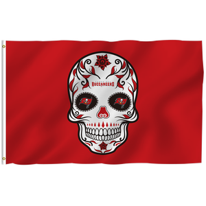 En Stock Toutes les équipes de football Drapeau 3x5ftBannière de conception personnalisée de haute qualité 100% Polyester Sports <span class=keywords><strong>Nfl</strong></span> Drapeau Squelette humain Drapeaux - Product Image 1