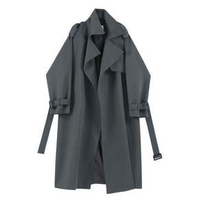 Otoño nuevo diseño elegante estilo británico <span class=keywords><strong>Tench</strong></span> Coat mujer de longitud media de cintura alta rompevientos Casual abrigo adelgazante - Product Image 2