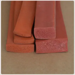 High Temperature Resistant Square Sponge Soft Foam Epdm Rubber Gasket Trim Seal Flat Rubber Silica Gel Seal Strip