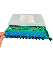 Bandeja de Empalme de Fibra Óptica ODF de 12/24 Puertos SC/LC/FC para Caja de Terminación de Fibra FTTH con Soporte para Red 5G
