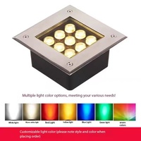 Luz LED Cuadrada Empotrable para Exterior, 3W 4W 5W 6W 9W 12W 16W 24W 36W 12V 24V, para Empotrar en el Suelo