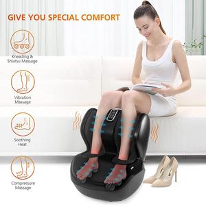 Etiqueta privada Pies Relajación Eléctrica Presión de aire Masajeador de piernas Vibración Amasado profundo Calor infrarrojo Shiatsu Masajeador de pies - Product Image 5