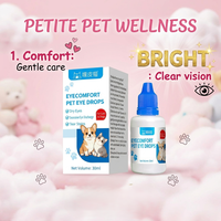 OEMODM Gouttes nettoyantes pour les yeux des animaux de compagnie sans conservateurs, avec des ingrédients hydratants, nourrissent la peau délicate autour des yeux des animaux