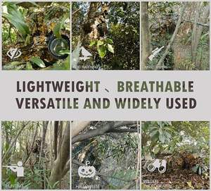 Setelan Ghillie Kamuflase Full Face Pria, Sarung Tangan Outdoor Bernapas, Masker untuk Berburu Kalkun, Halloween, Panah Ketapel untuk Hutan - Product Image 6