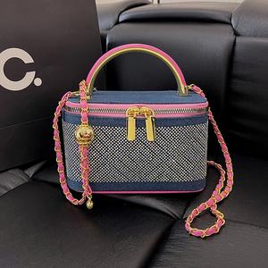 Trendy Stylish Fashion Chain Handbag Luxurious Women's Box-Shaped Handbag High-End <b>Sparkling</b> Diamond Crossbody <b>Bag</b> - Product Image 4