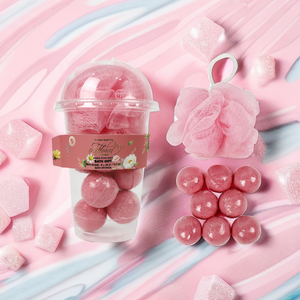 OEM speziell hergestellt Vegan Milk Tea Cup Bubble Zutaten Mini Bomb Bio Luxus Sprudel bombe - Product Image 2