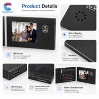 Brochure vidéo promotionnelle mince et rechargeable avec écran LCD 2,4 pouces 320x240, interrupteur magnétique et lecture automatique pour branding d'entreprise