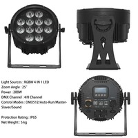 Haute luminosité d'étape de disco de Dj éclairage petit plat 12x10w quad plat a mené la lumière pour le dj pour l'éclairage de club