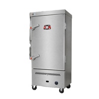Armoire vapeur à riz à gaz 12 plateaux, en acier inoxydable, économe en énergie, pour cuisine d'hôtel, cuisson vapeur de riz et de raviolis