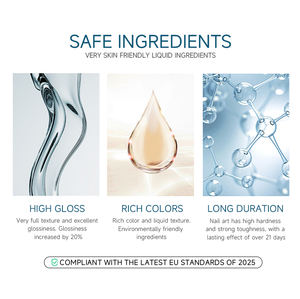 Suministros de Uñas al por Mayor Personalizados OEM, Gel de Uñas Poly de 60g, Colores de Uñas con Etiqueta Privada, Gel Acrílico Transparente con Purpurina para Extensión de Uñas - Product Image 2