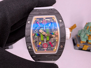 2026 New Trendy High Quality <b>Watch</b> Carbon Fiber Case <b>Rubber</b> Strap Unisex <b>Watch</b> Business Mechanical <b>Watch</b> - Product Image 1