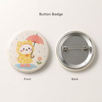 Épingle à bouton personnalisée Cuisson logo personnalisé Épingle en métal logo 37mm Épingles à bouton de décoration de sac rond coloré personnalisées