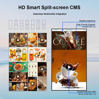 Pantalla Digital de Menú de 43 49 55 65 Pulgadas Full HD 1080P, Señalización WiFi Android Montada en la Pared con CMS en la Nube para Restaurantes de Comida Rápida