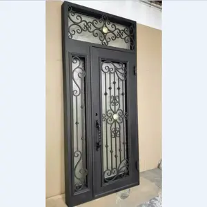 2012 manufacturer forged iron outside door swing garden gates iron door