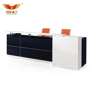 Modern White <strong>Black</strong> Color <strong>Small</strong> Cheap Cashier MDF Table Counter Reception <strong>Desk</strong> - Product Image 4