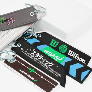 Portachiavi Personalizzato con Targhetta Ricamata per Aviazione e Moto con Anello in Metallo, Etichetta Personalizzata per Bagagli e Regali - Product Image 3