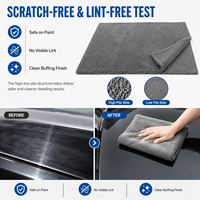Paño de Limpieza Automotriz de Microfibra de Pelo Alto y Bajo, Sin Pelusas, Suave, 500GSM, para Detallado, Encerado y Pulido de Vehículos, Venta al por Mayor, Proveedor Global