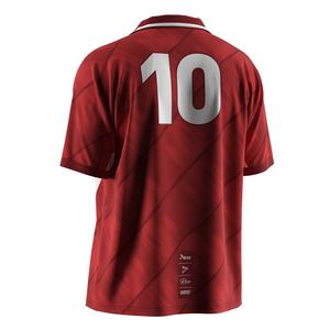 Uniforme de Fútbol Personalizado con Cuello en V, Malla de Secado Rápido, Inserciones que Controlan la Humedad y Detalles Personalizados para Partidos de Liga - Product Image 6