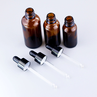 Vente en gros d'emballages d'huiles essentielles flacons compte-gouttes vides plats en verre ambré 5ml 10ml 15ml 20ml 30ml 100ml bouchons compte-gouttes en aluminium