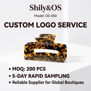 กิ๊บหนีบผมอะซิเตทขนาดใหญ่ 13 ซม. ยี่ห้อ Shily&OS ลายกระดองเต่าสไตล์วินเทจ สำหรับผู้หญิง ผมหนาพิเศษ - Product Image 1