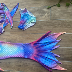 Gran oferta, 3 uds., disfraz de cola de sirena para niños, trajes de baño para niñas, traje de cola de sirena para niños, regalo de cumpleaños para niñas de 2 a 12 años - Product Image 2
