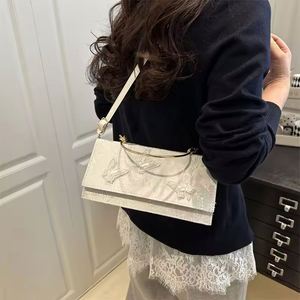 High-end PU Texture Crocodile Pattern Women's 2024 Spring European Retro Mother-and-Child Shoulder Crossbody <b>Handbag</b> - Product Image 2