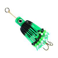 WildTrek 100g 150g 180g Shad Jig Köder mit Gummischwanz, Tintenfisch-Zander-Seebarsch-Dreifachhaken, Salzwasser-Angelköder für Meer, Boot und Felsen