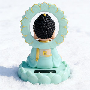 <span class=keywords><strong>Figurine</strong></span> de Bouddha à tête oscillante à énergie <span class=keywords><strong>solaire</strong></span>, Statue de Bouddha mignonne en résine, Ornement spirituel pour tableau de bord de <span class=keywords><strong>voiture</strong></span> et décoration intérieure - Product Image 5
