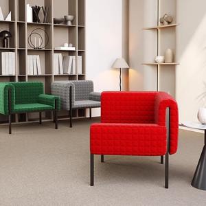 Sillón de tela verde con mechones y otomana, conjunto de sala de estar, sofá de diseño moderno para decoración del hogar - Product Image 4