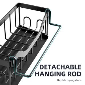 Autoadesivo lavello da cucina organizzatore Caddy da banco lavello porta spugna con vassoio di scarico automatico - Product Image 5