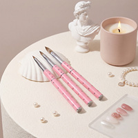 Kuas Kuku Akrilik Kolinsky Profesional 100% # 12 # 14 # 16 Kuas Nail Art Profesional dengan Kotak Hadiah Mewah OEM Grosir