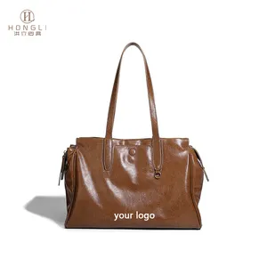 OEM Retro Shoulder Bag Leather Women Tote Bag Manufacturer Business Ladies Handbag