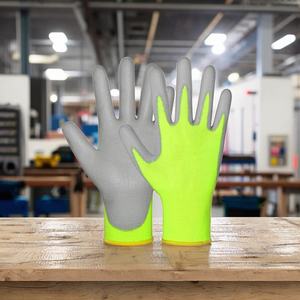 Guantes de Trabajo de Seguridad de Alta Visibilidad AmpsafeX al por Mayor |   Guantes de 7 oz, Tejido Sin Costuras, Recubiertos de Nitrilo, Antideslizantes, Personalizables, Sin Polvo - Product Image 5