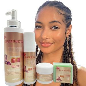 Kit Éclaircissant Marque Blanche : Exfolie, Atténue Rides et Ridules, Retarde le Vieillissement, Bloque la Production de Mélanine pour Femmes Noires - Product Image 1