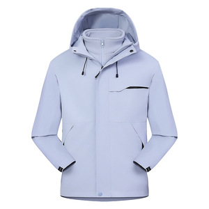 Automne hiver hommes en plein air alpinisme sport <span class=keywords><strong>veste</strong></span> ample épaissi coupe-vent décontracté trois-en-un fermeture à glissière solide - Product Image 2